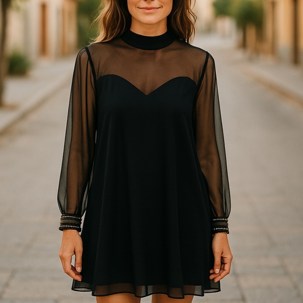 Romeo & Juliet High Neck Mock Dress| SIZE S